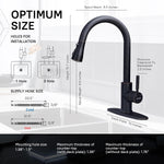 Grifo de cocina con pulverizador extraíble WEWE, arco alto (DETALLE)