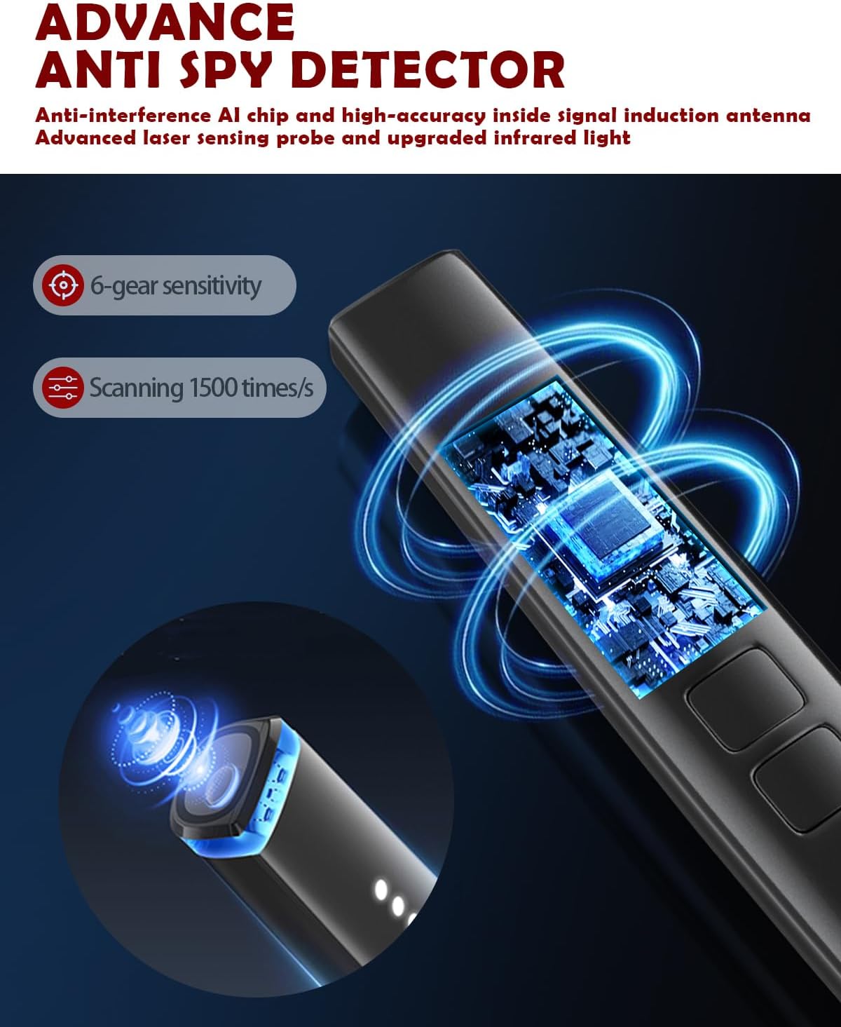 Detectores de cámaras ocultos GUMOZU G9 Pro