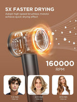 Secador de Cabello Plavogue, 110-220V, con difusor, iónico, alta velocidad.