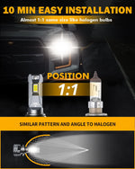Auxbeam 2 Focos LED 9006 serie F22 alta potencia antiniebla