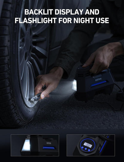 Compresor Aire AstroAI 12V 150 PSI Digital Para Auto LCD