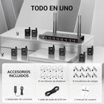 Set de Micrófonos Inalámbricos Tonor TW388, UHF 8 X 12 (USADO)