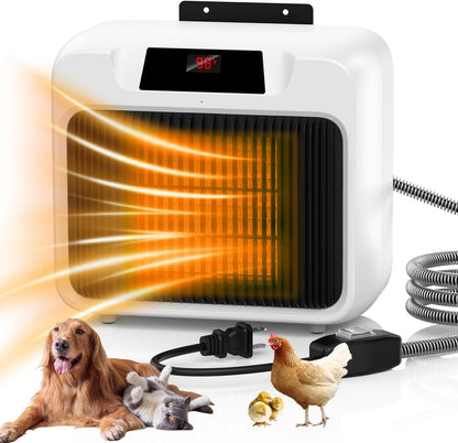 Calentador de casa para mascotas, con termostato, cable antimasticable.