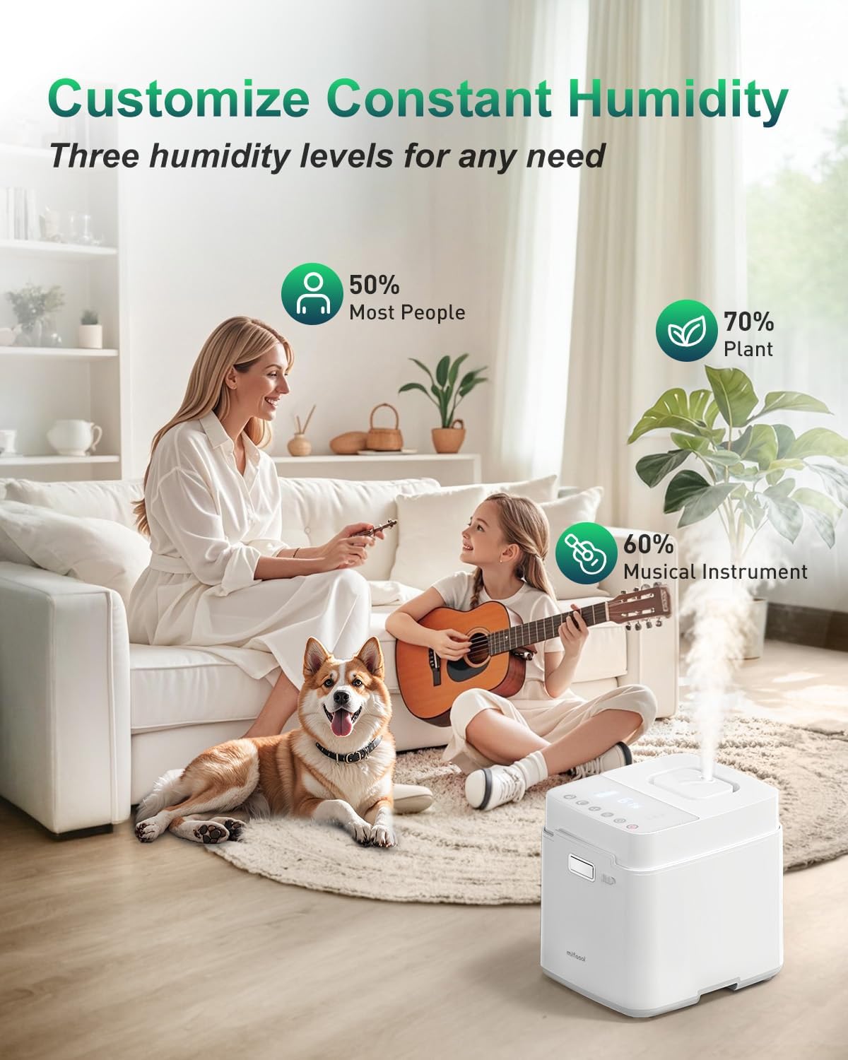 Humidificador, vapor caliente, acero inoxidable, MIFASOL.