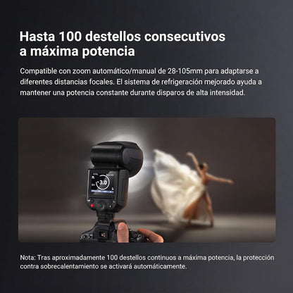 Flash TTL Neewer Z2Pro-C Cabeza Redonda Canon HSS 76W SIN BASE