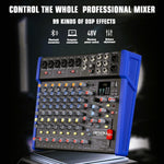 Mezclador de audio, mezclador de DJ de 12 canales JXSOU  MU-P210FX