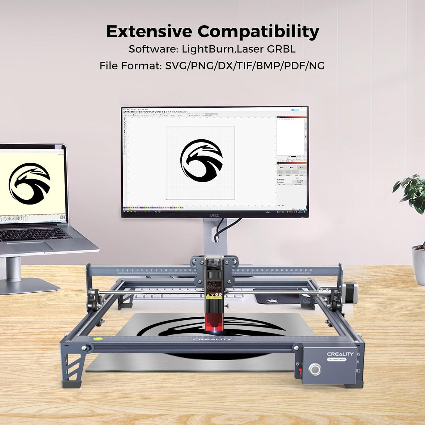Creality Falcon, Máquina grabadora láser, 10 W, para madera y metal.