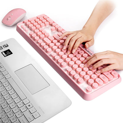 Combo de teclado y mouse inalámbricos, 2.4GHz, receptor USB.