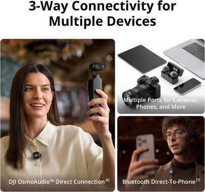 Transmisor DJI Mic 3, inalámbrico Mini para iPhone, cámara, Android.