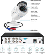 Sistema Cámaras ZOSI 1080P DVR 8 Canales 1TB 6 camaras