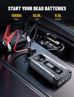 Arrancador de coche de 3000A, Sharmeal GL985, portátil con luz LED.