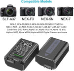 Neewer NP-FW50 Cargador de Batería para Sony A6000, A7.