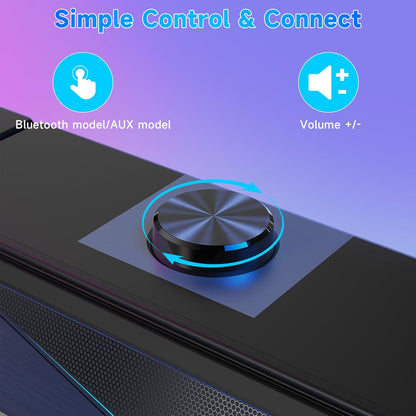 Altavoces de computadora para escritorio, entrada Bluetooth y USB.
