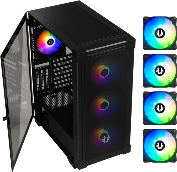 Flow Graph Mesh ARGB – Gabinete Gamer Negro ATX.