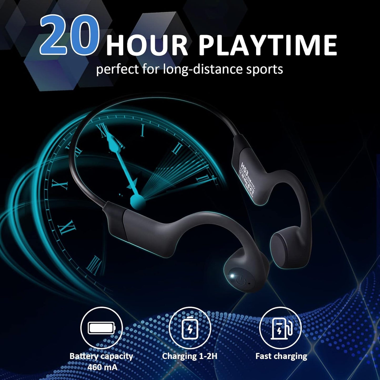 Auriculares de conducción ósea HS3 Bluetooth