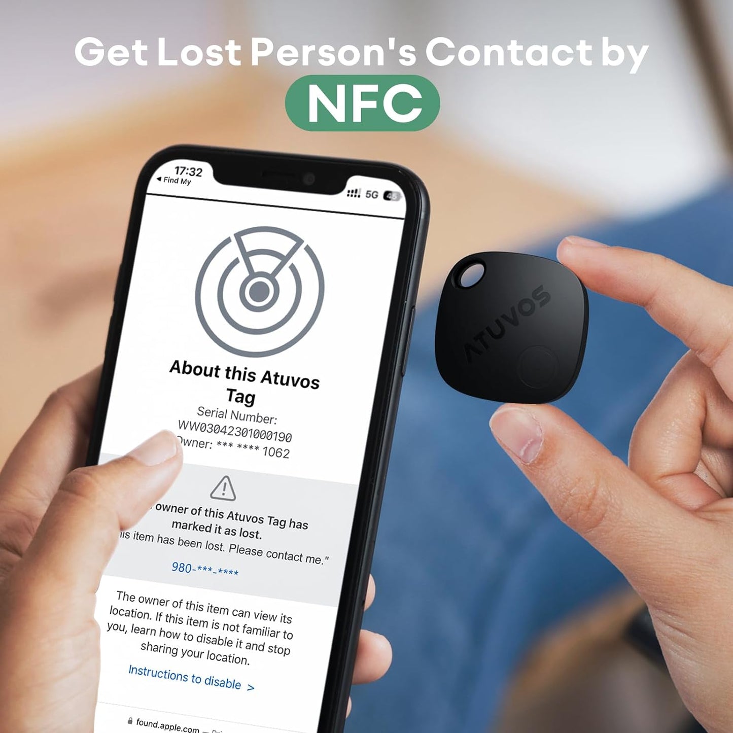 Rastreador de equipaje compatible AppleFindMy (USADO)