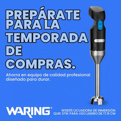 Licuadora de inmersión Waring Commercial Quik Stix de uso comercial usada — vista 2