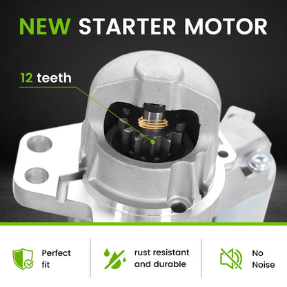 Arrancador 17986N para Chevrolet, motores V6 3.0L 3.6L.