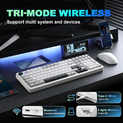 YUNZII AL98 Teclado Mecánico RGB Bluetooth 2.4G