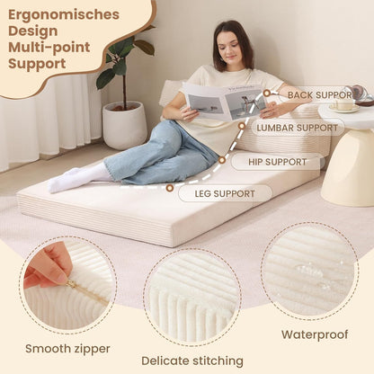 Sofá cama plegable, colchón cómodo y sofá de piso, Juikury.