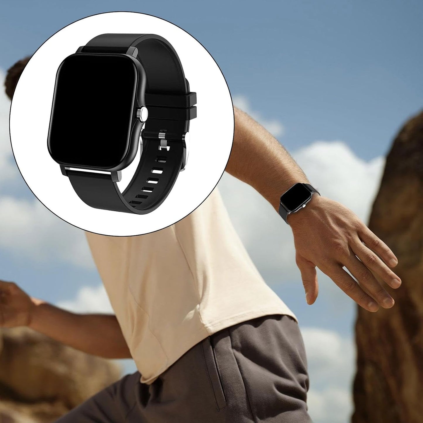 Reloj Inteligente, Reloj Deportivo de Moda. COLOR NEGRO.