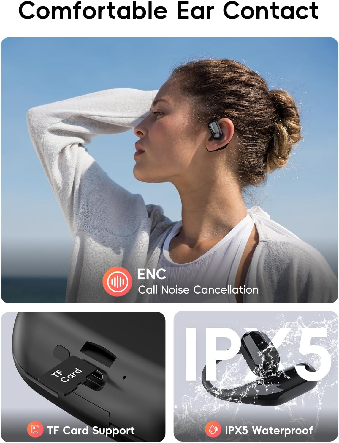 Auriculares Open Ear, de traducción de idiomas, Bluetooth.(USADO).