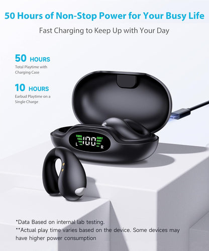 Auriculares de conducción ósea Bluetooth inalámbricos fitness