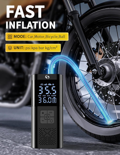 Inflador Portátil Recargable Moto Auto 150 PSI Batería