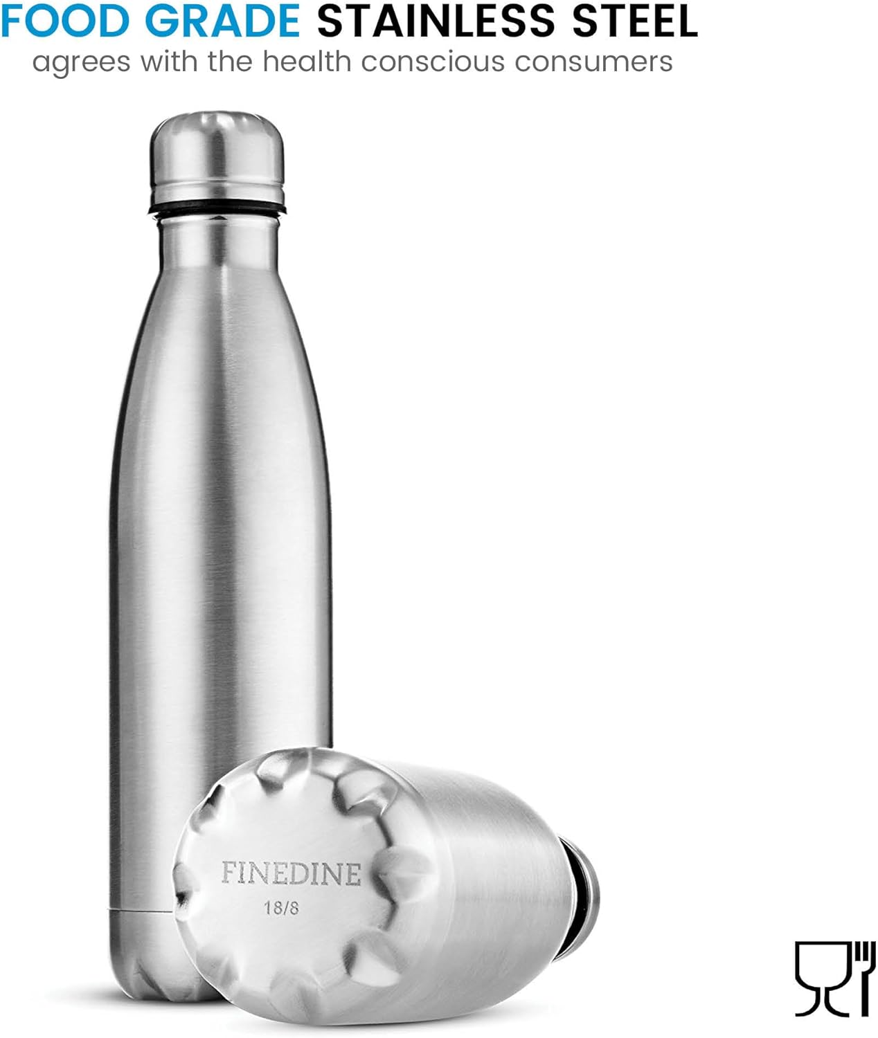 2 botellas de agua acero inoxidable FINEDINE (17 oz)