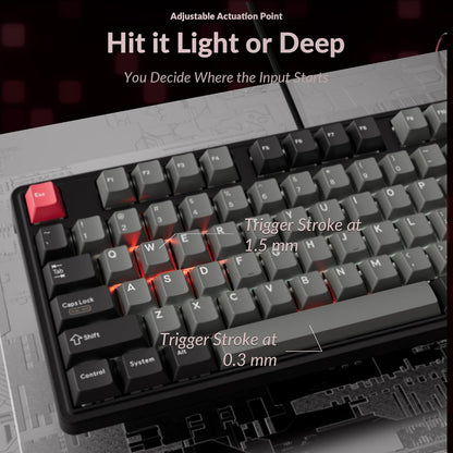 Teclado mecánico con cable Keychron C3/HE/TKL, interruptores magnéticos
