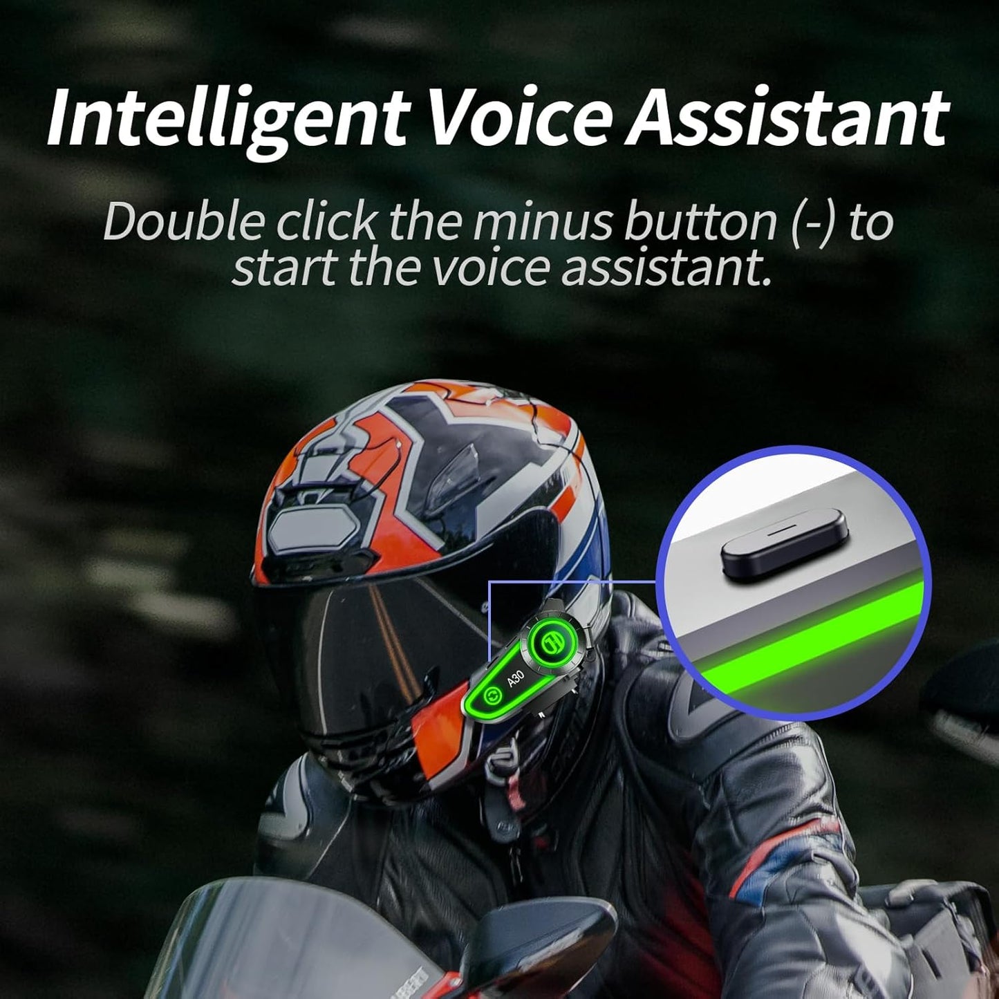 JZAQ - Altavoces para casco de motocicleta A30