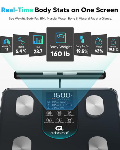 Báscula Inteligente Arboleaf 8 Electrodos Bluetooth