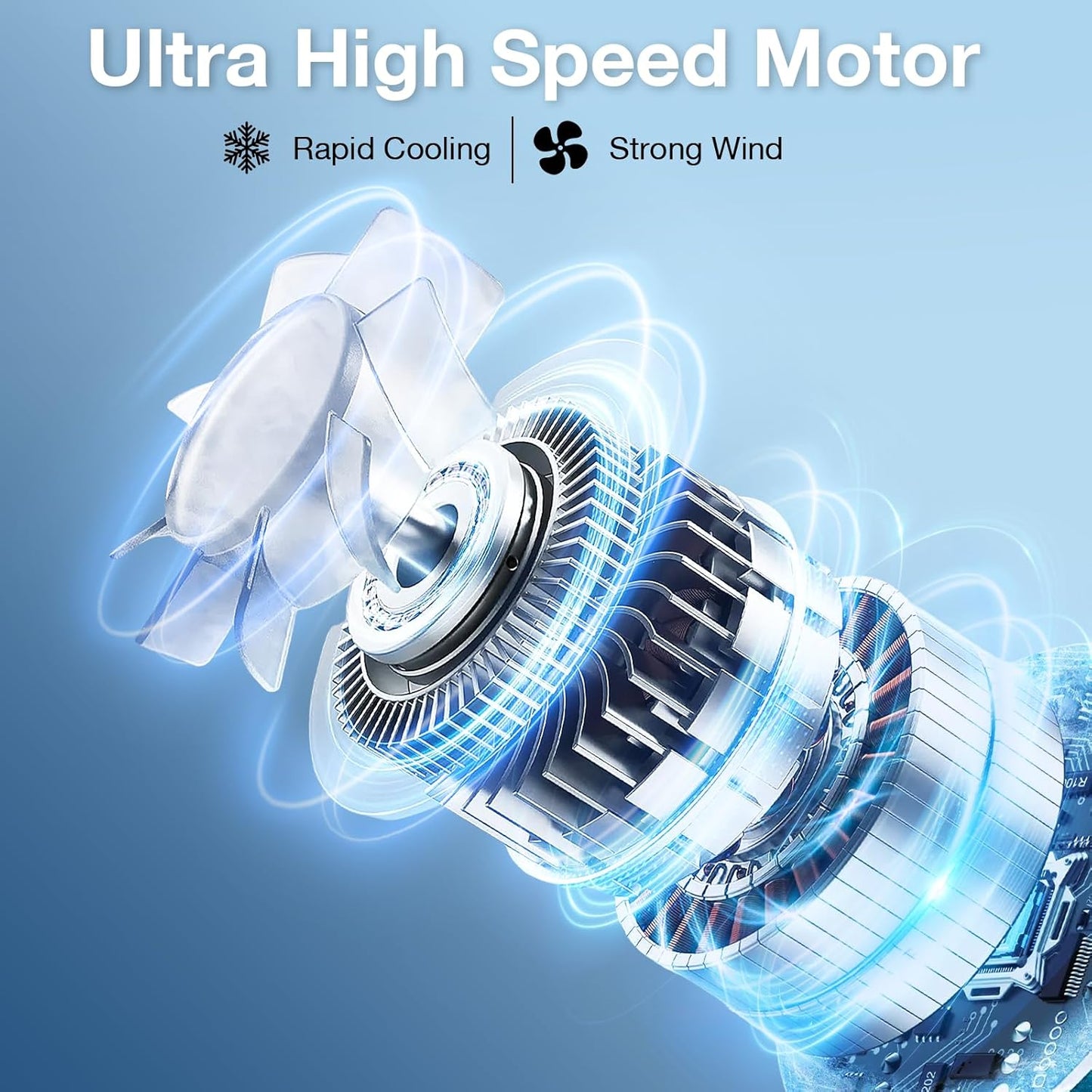 Ventilador de cuello AI, portátil y ajustable, ultra silencioso, ligero.