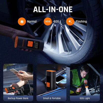 FESTDSOR - Inflador de neumáticos portátil, bomba de aire para neumáticos de coche.