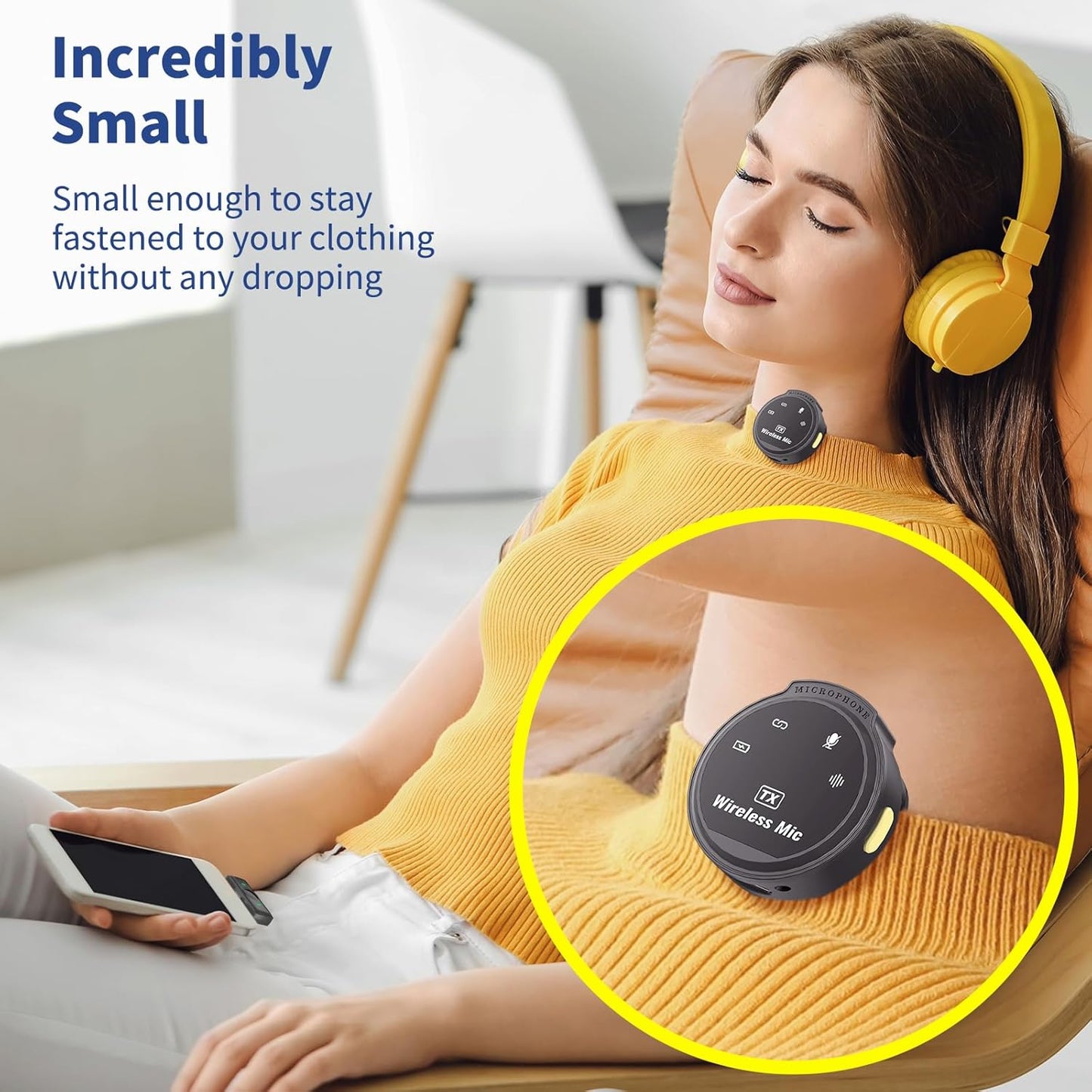 Micrófono de solapa inalámbrico J6 Plug & Play para iOS.