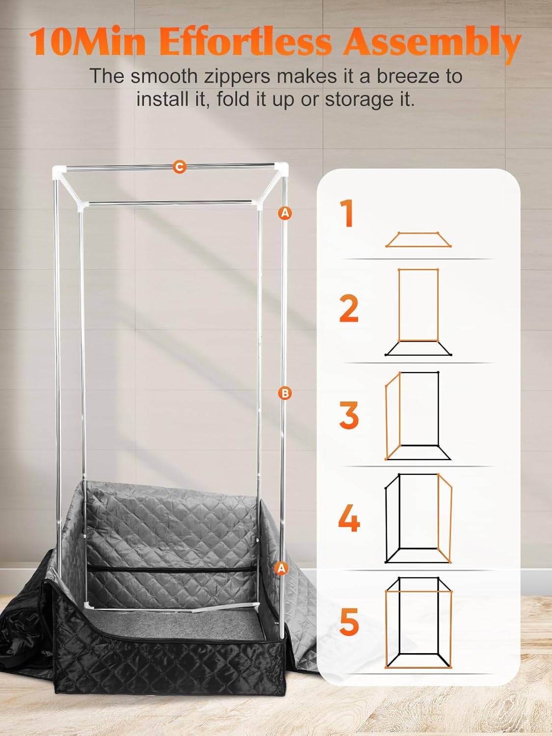 Sauna portátil para el hogar con generador de vapor de 3 L 1100 W.