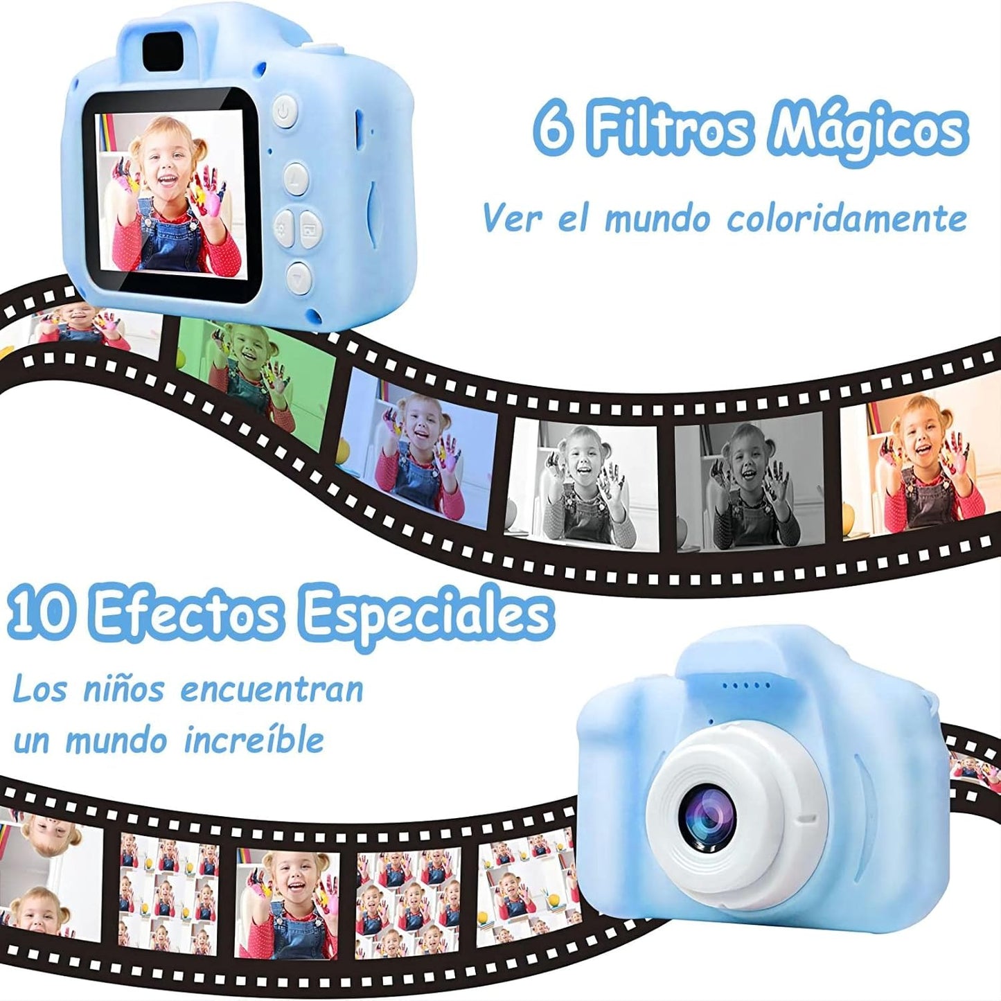 Cámara para Niños, Mini Cámara Digital de Video y Foto.