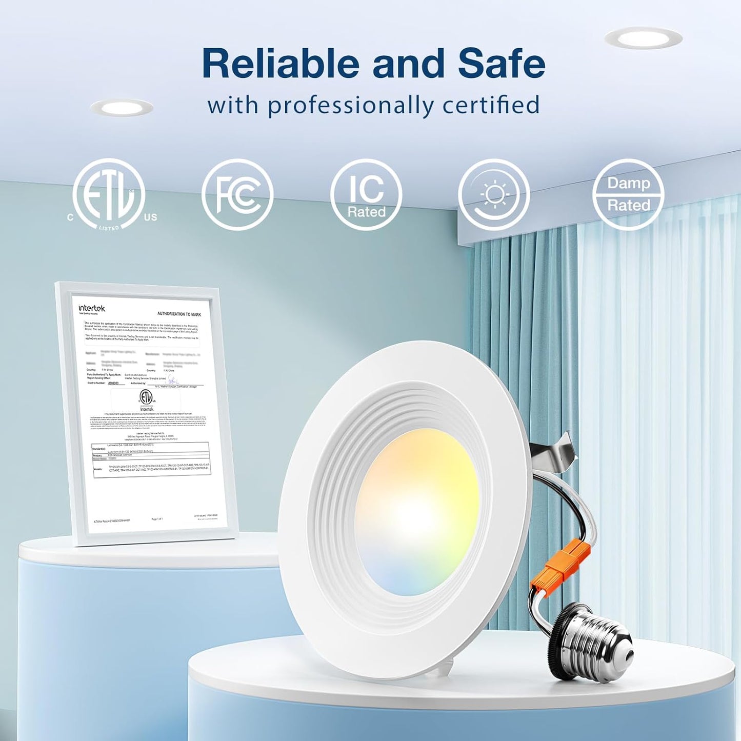 Foco empotrable LED AMICO de 4" 5CC (paquete de 24)