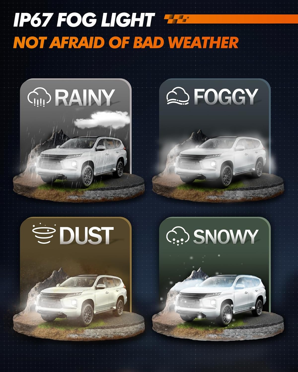 SEALIGHT X1 Series Focos LED 9007/HB5, 50000 horas de vida.