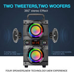 Altavoz Bluetooth portátil, doble subwoofer, Bluetooth (USADO).