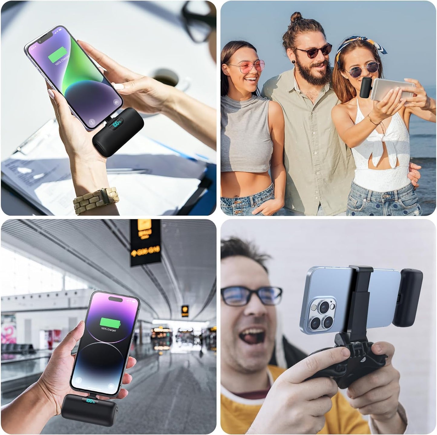 2 mini cargadores portatiles Type-C HX45X2 (USADO)