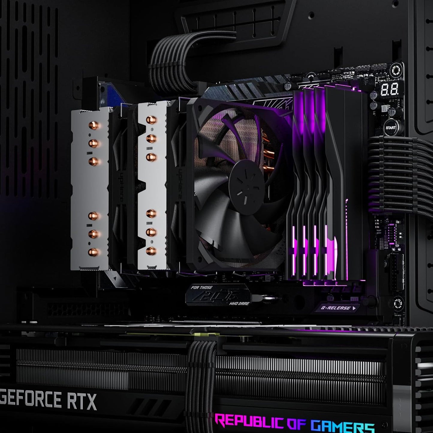 Enfriador de aire para CPU con 6 tubos de calor. UpHere