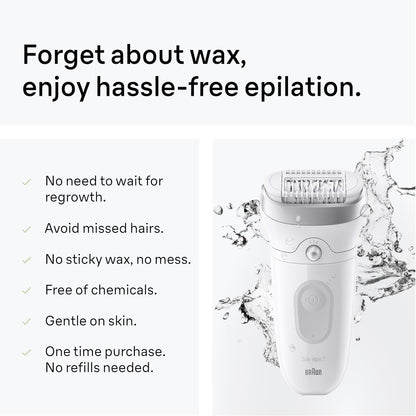 Afeitadora y recortadora para mujeres, húmedo y seco, Braun Silk-épil 7.