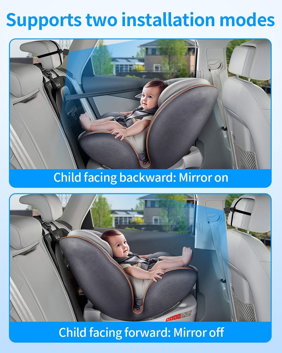 Cámara de coche para bebé 7" visión nocturna sin brillo (USADO)