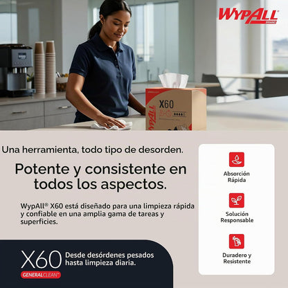 Toallitas reforzadas Kimberly-Clark Wypall X60 - KCC34790