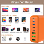 Estación de carga USB C de 265 W, 8 puertos, cargador USB-C.