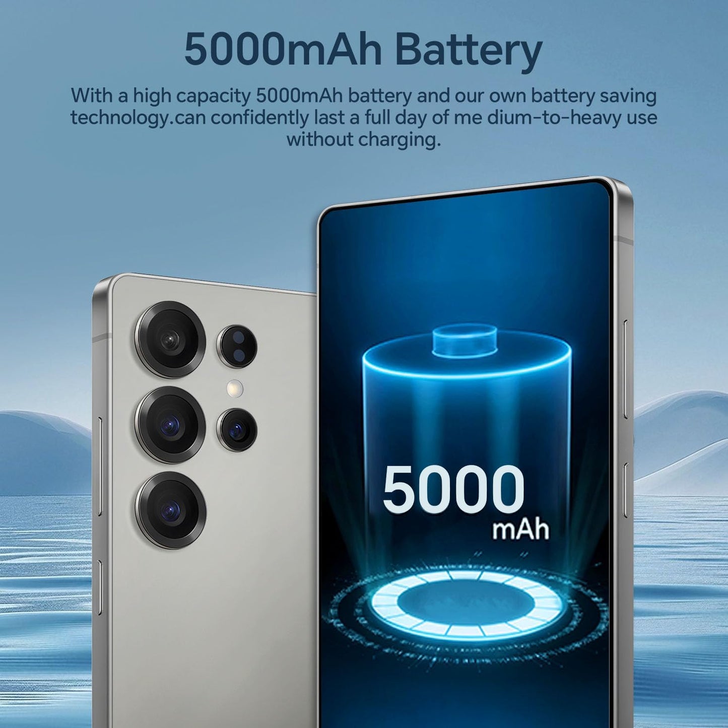 Smartphone desbloqueado, gen S25 Ultra 5G, 12+512GB. (NEGRO)