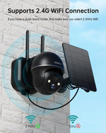 Cámara Solar de Seguridad ZUMIMALL 2K 3MP 360° WiFi 2.4G Inalámbrica