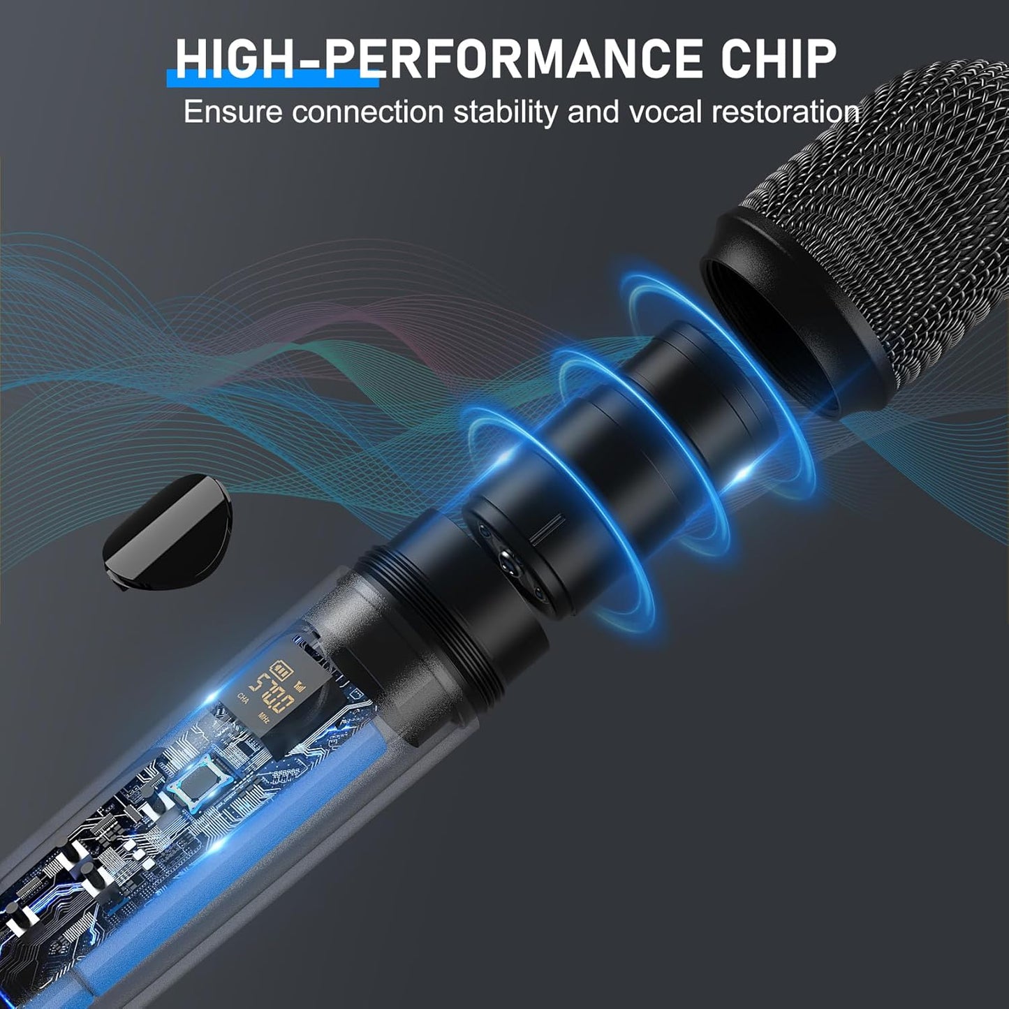 Sistema de micrófono inalámbrico máquina de karaoke.