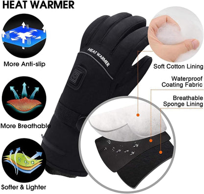 Guantes térmicos para deportes, caza, ciclismo, Baterias AA.